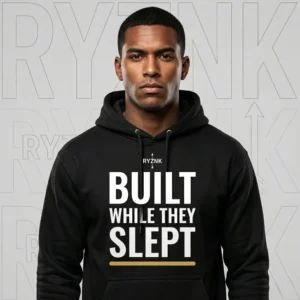 RYZNK Built While They Slept Hoodie — Man Studio — Premium Motivational Streetwear
