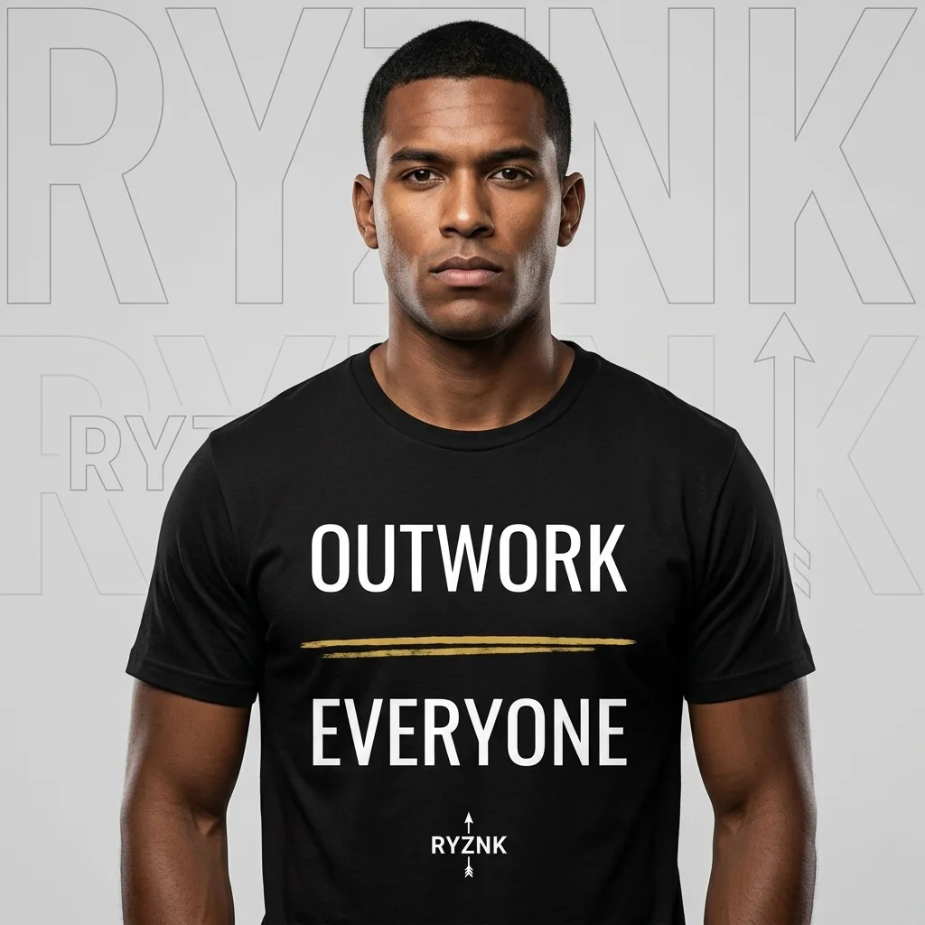 RYZNK Outwork Everyone T-Shirt — Man Studio — Motivational Streetwear Tee