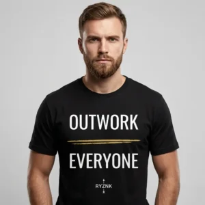 RYZNK Outwork Everyone T-Shirt — Man Light Skin — Premium Streetwear Tee