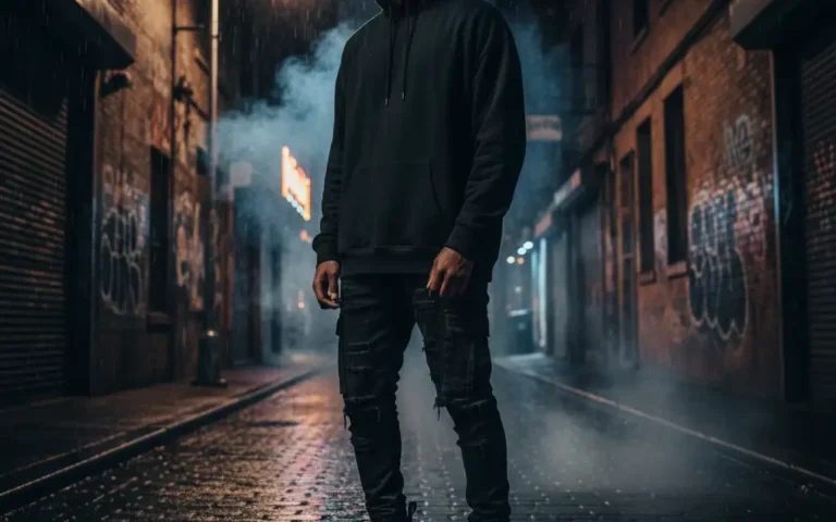 black hoodie men — RYZNK streetwear